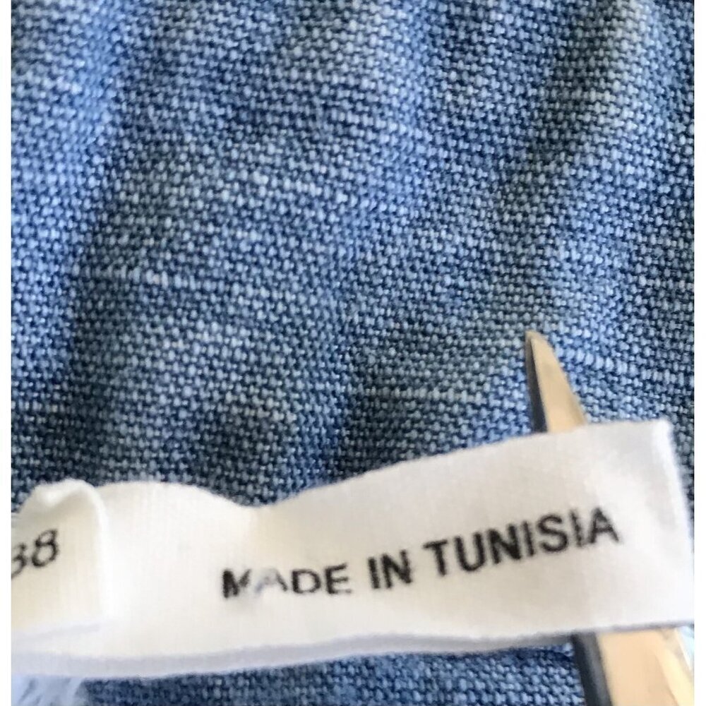 Isabel Marant Etoie Light Blue Floral Cotton Linen Jeans EUR Size 38 US 27/28 - Picture 5 of 10